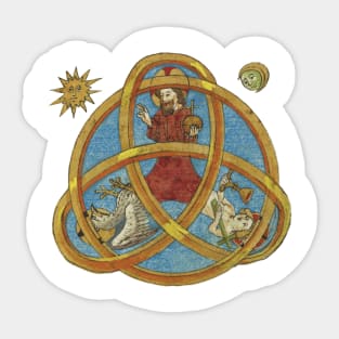 Medieval Astrology Illustration Sticker